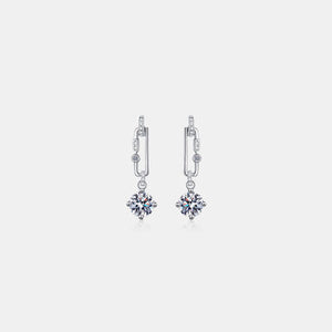 2 Carat Moissanite 925 Sterling Silver Earrings