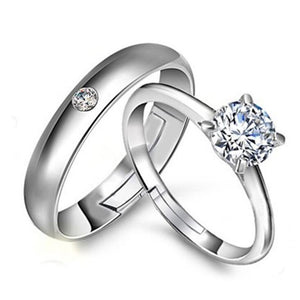 Sterling silver Romantic couple rings