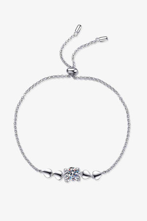 1 Carat Moissanite Heart Bracelet