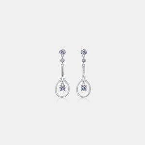 1 Carat Moissanite 925 Sterling Silver Drop Earrings